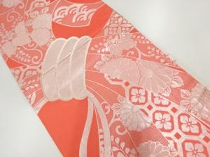 束ね熨斗に菊・桐模様織出し丸帯